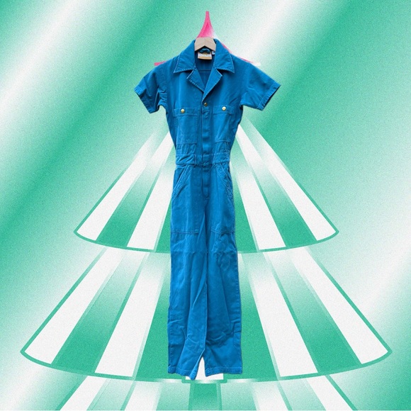 Big Bud Press Marine Blue Heritage Short Sleeve Jumpsuit...